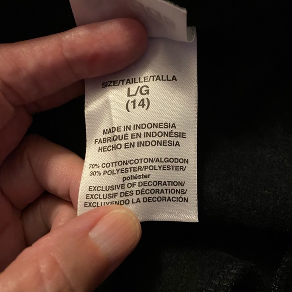 adidas Big Girls Black Mid Rise Cuffed Fleece Joggers - Large - Picture 9 of 10